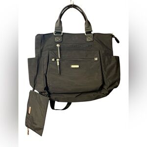 Baggallini Convertible Backpack Tote Black Travel Bag w/ Wristlet NEW